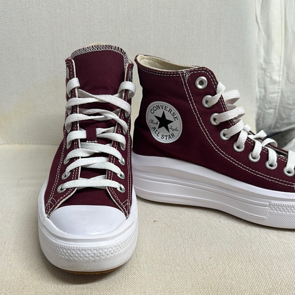 Converse Move Platform High-Top Sneakers Maroon